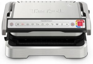 Γκριλ Tefal - Optigrill, 2100W, αντικολλητικό, ραβδωτό, inox