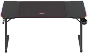 Γραφείο gaming Huzaro - Hero 3.3 RGB, μαύρο