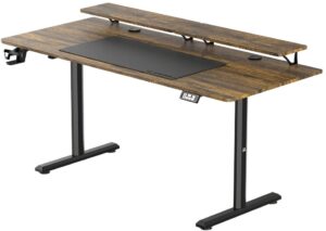 Γραφείο gaming Ultradesk - Highlander XXL, 72-117 cm, καφέ