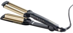 Ισιωτικό μαλλιών BaByliss - Easy Waves C260ROE, 200°C, τιτάνιο/κεραμικό, μαύρο/χρυσό