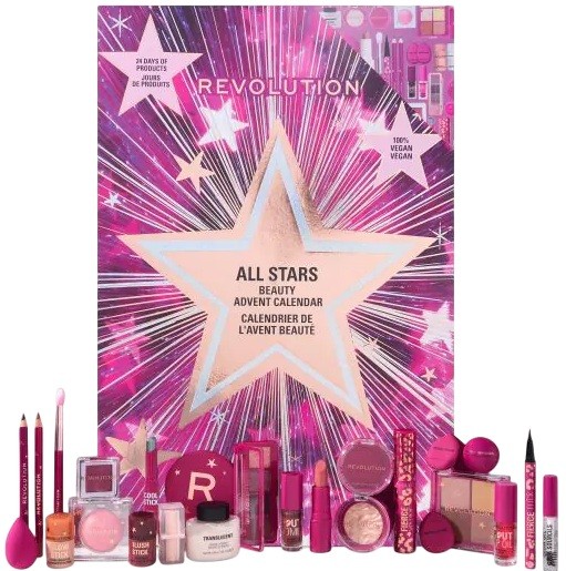 Makeup Revolution Ημερολόγιο Advent Beauty Makeup, 24 τεμάχια
