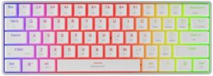 Μηχανικό πληκτρολόγιο Genesis - Thor 660 G2, ασύρματο, Gateron Brown, λευκό