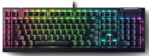 Μηχανικό πληκτρολόγιο Razer - BlackWidow V4 X, Yellow, RGB, μαύρο