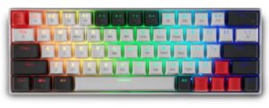Μηχανικό πληκτρολόγιο Spartan Gear - Pegasus 2, ασύρματο, κόκκινο, RGB, λευκό/γκρι