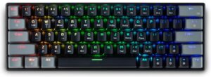 Μηχανικό πληκτρολόγιο Spartan Gear - Pegasus 2, ασύρματο, κόκκινο, RGB, μαύρο/γκρι