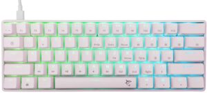 Μηχανικό πληκτρολόγιο White Shark - Shinobi 2, Blue Switch, RGB, λευκό