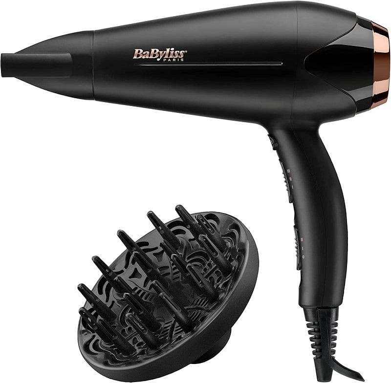 Πιστολάκι μαλλιών BaByliss - Turbo Shine D570DE, 2200W, 3 ταχυτήτων, μαύρο
