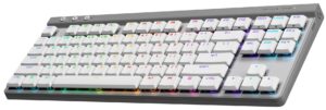 Πληκτρολόγιο gaming Logitech - G515 Lightspeed TKL, ασύρματο, λευκό
