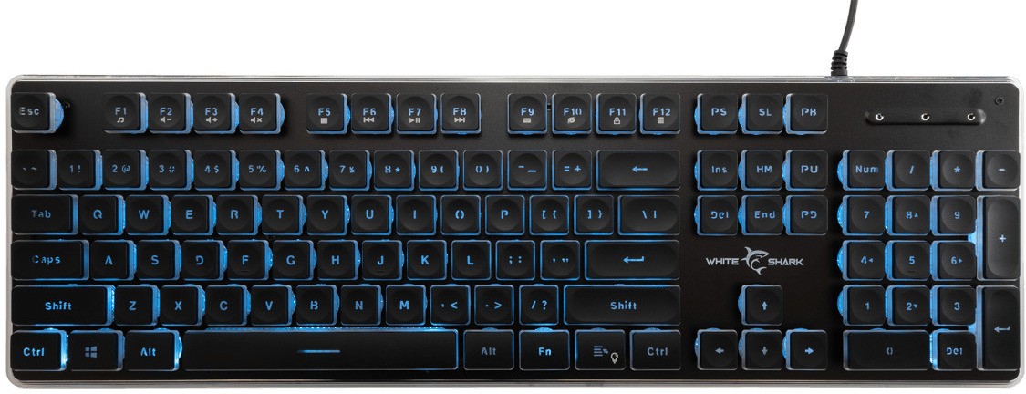 Πληκτρολόγιο gaming White Shark - TACHI, Ice Blue LED, μαύρο