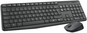 Σετ ποντίκι και πληκτρολόγιο Logitech - MK235, ασύρματο, σκούρο γκρι