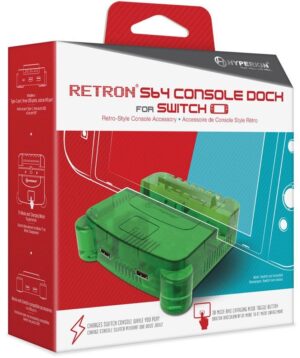 Σταθμός φόρτισης σύνδεσης Hyperkin - RetroN S64 Console Dock, πράσινο(Nintendo Switch)