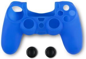 Θήκη και βύσματα σιλικόνης Spartan Gear - DualShock 4, μπλε (PS4)