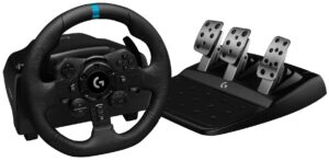 Τιμόνι με πεντάλια Logitech - G923, PS4/PS5/PC, μαύρο