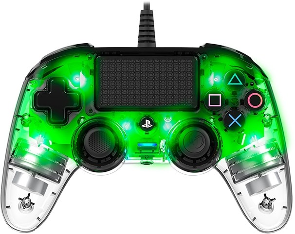 Χειριστήριο Nacon - Wired Illuminated Compact Controller, πράσινο (PS4)