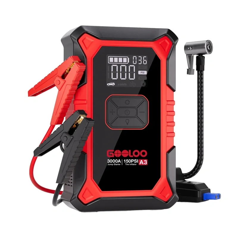 Jump Starter GOOLOO A3 2-in-1 Air Compressor