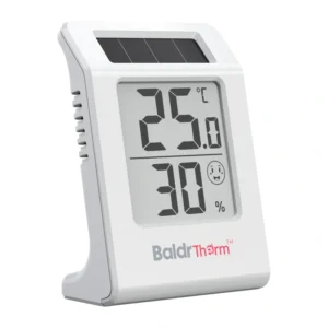 Solar-powered thermo-hygrometer
