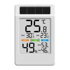 Solar-powered thermo-hygrometer large screen