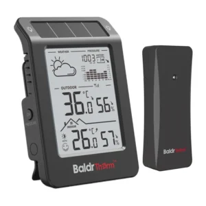 Weather Station BALDRTHERM B0596WT2H2P-V1 solar powered (Black)