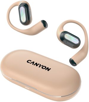 Ασύρματα ακουστικά Canyon - OnFlow 12, TWS, ENC, μπεζ