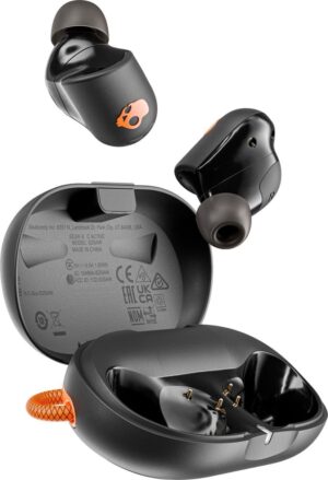 Ασύρματα ακουστικά Skullcandy - Sesh Active, TWS, ANC, μαύρο/πορτοκαλί