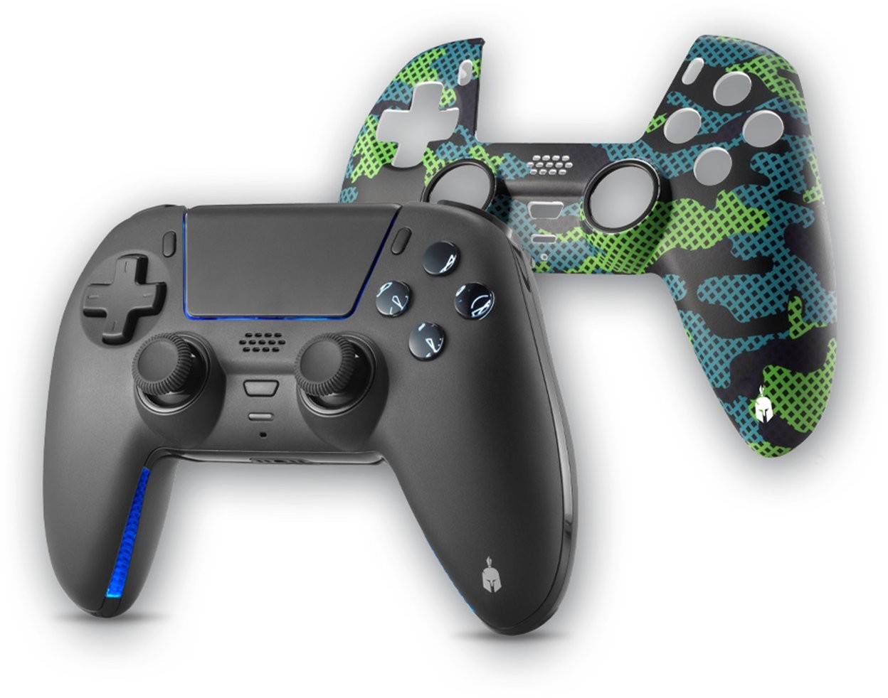 Ασύρματο χειριστήριο Spartan Gear - Sarissa, μαύρο (PS4/PS5/PC/Switch) + πρόσθετο πάνελ
