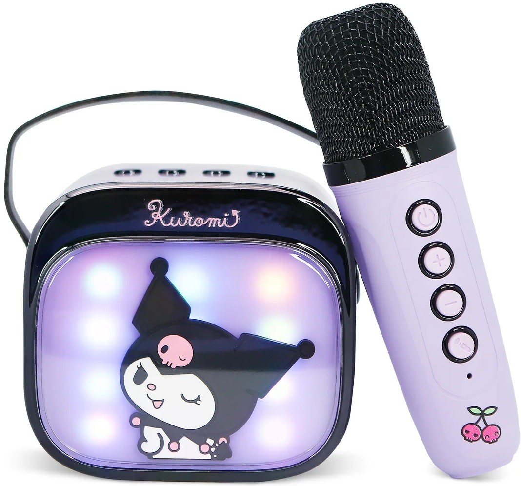 Φορητό ηχείο OTL Technologies - Kuromi PopSing Karaoke Speaker & Microphone, μωβ