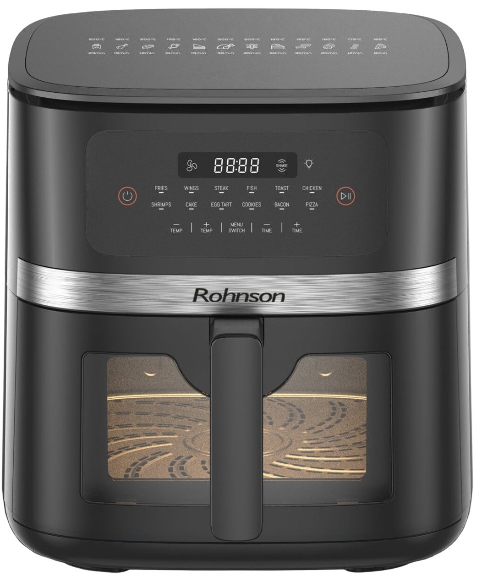 Φριτέζα ζεστού αέρα Rohnson - R-2867, 1800W, 7 l, γκρι