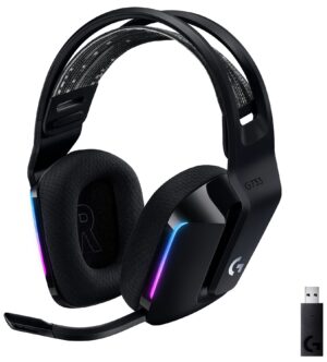 Gaming ακουστικά Logitech - G733, ασύρματα, μαύρα