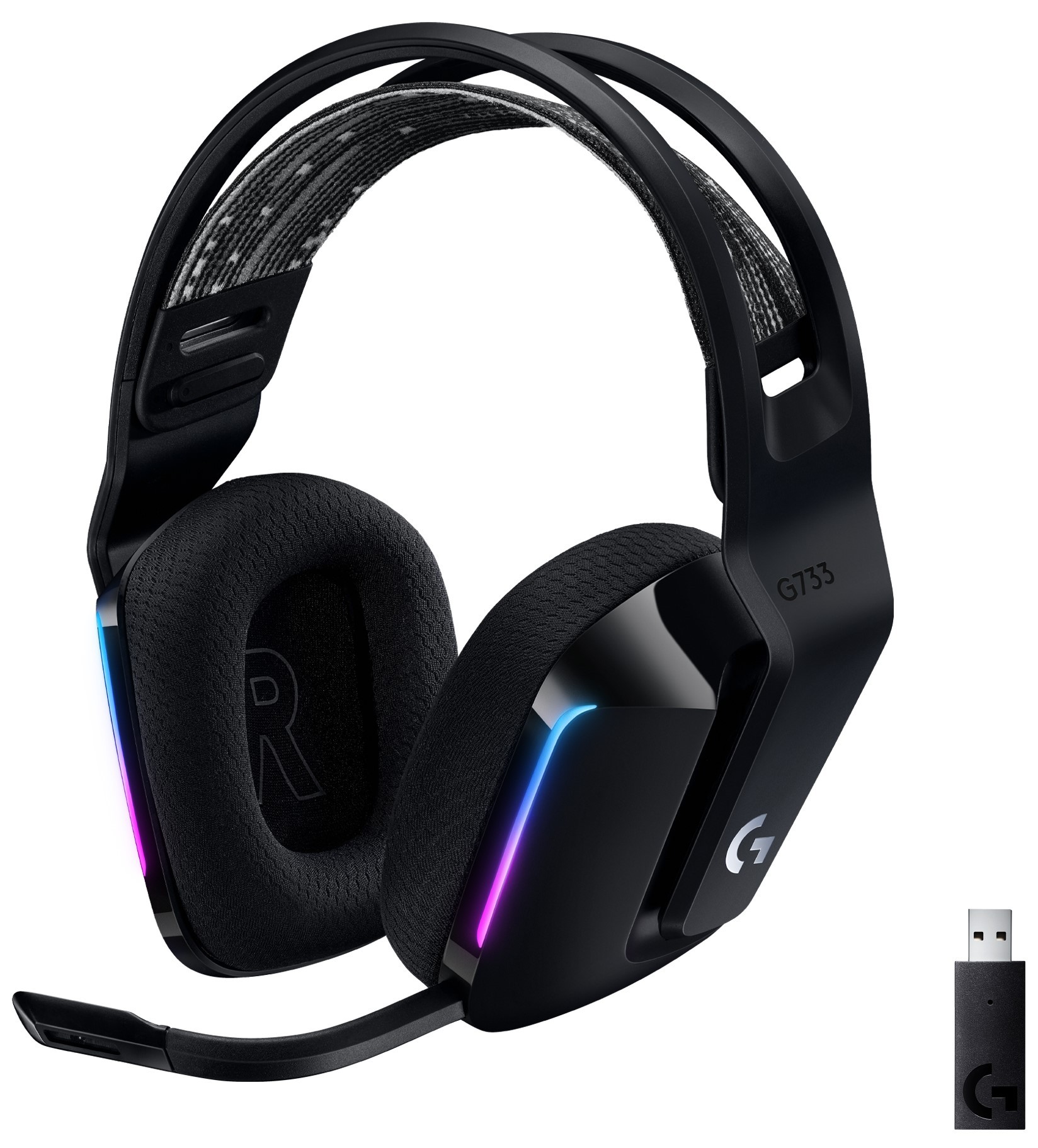 Gaming ακουστικά Logitech - G733, ασύρματα, μαύρα