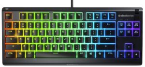 Gaming πληκτρολόγιο SteelSeries - Apex 3 TKL, RGB, US, μαύρο