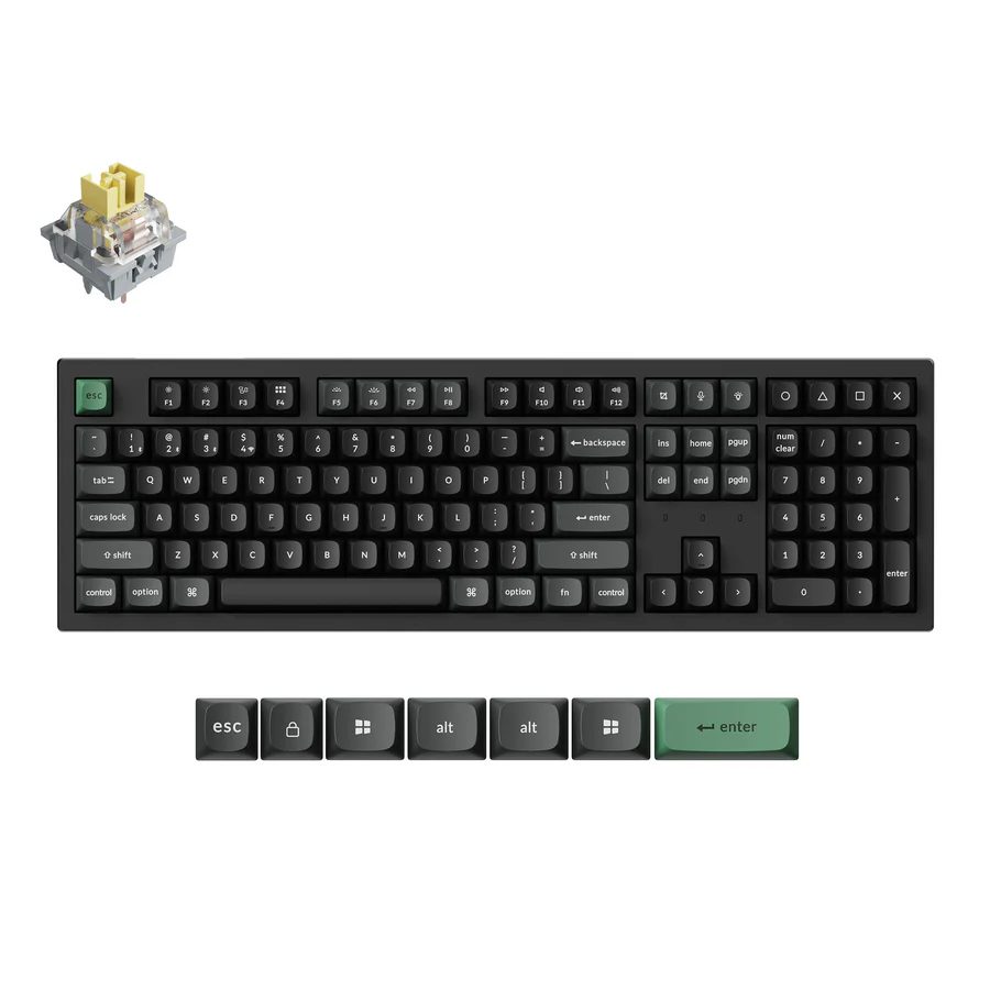 Keychron K10 Ultra (K10U-H4) ZMK Wireless 8K Mechanical Keyboard BananaSwitch (Hot-Swap) 100% Us Lay
