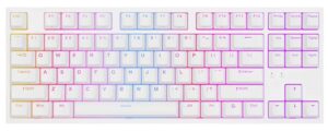 Μηχανικό πληκτρολόγιο Genesis - Thor 404 TKL, Gateron yellow pro, RGB, λευκό