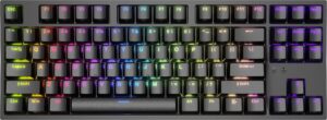 Μηχανικό πληκτρολόγιο Genesis - Thor 404 TKL, Gateron yellow pro, RGB, μαύρο
