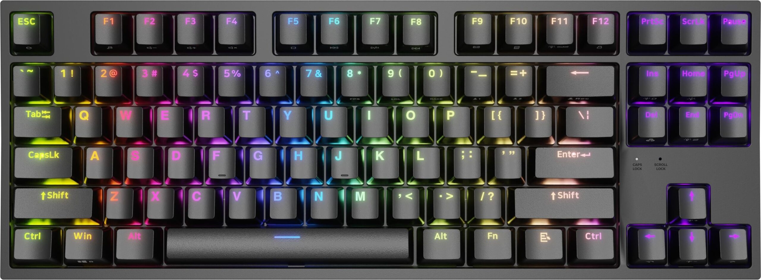 Μηχανικό πληκτρολόγιο Genesis - Thor 404 TKL, Gateron yellow pro, RGB, μαύρο