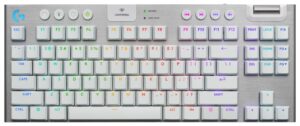 Μηχανικό πληκτρολόγιο Logitech - G915 X Lightspeed TKL Low-Profile, ασύρματο, Tactile, RGB, λευκό