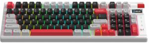 Μηχανικό πληκτρολόγιο Marvo - Monka Storm KG991W, ασύρματο, RGB, λευκό