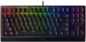 Μηχανικό πληκτρολόγιο Razer - BlackWidow V3 Tenkeyless, Green, RGB, μαύρο