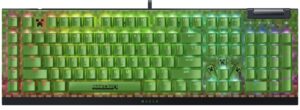 Μηχανικό πληκτρολόγιο Razer - BlackWidow V4 X, Green, RGB, Minecraft Ed.