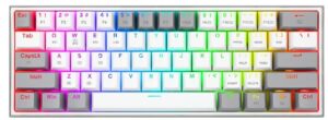 Μηχανικό πληκτρολόγιο Redragon - Fizz Pro K616, ασύρματο, κόκκινο, λευκό/γκρι