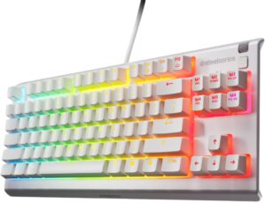 Πληκτρολόγιο gaming SteelSeries - Apex 3 TKL, RGB, λευκό