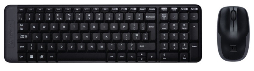 Σετ ποντίκι και πληκτρολόγιο Logitech - MK220, ασύρματο, μαύρο