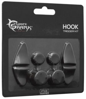 Σετ βύσματα σιλικόνης White Shark - Hook Trigger Kit, μαύρο (PS5)