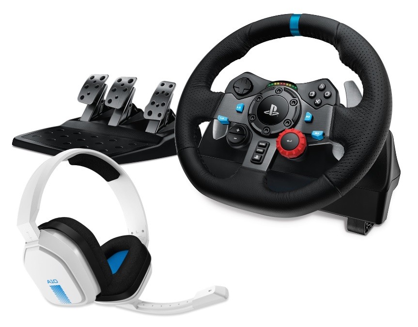 Τιμόνι με πεντάλ και ακουστικά Logitech - G29 Driving Force, Astro A10, PS5/PS4