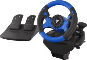 Τιμόνι με πετάλια Genesis - Seaborg 350, μαύρο/μπλε, PC/Console