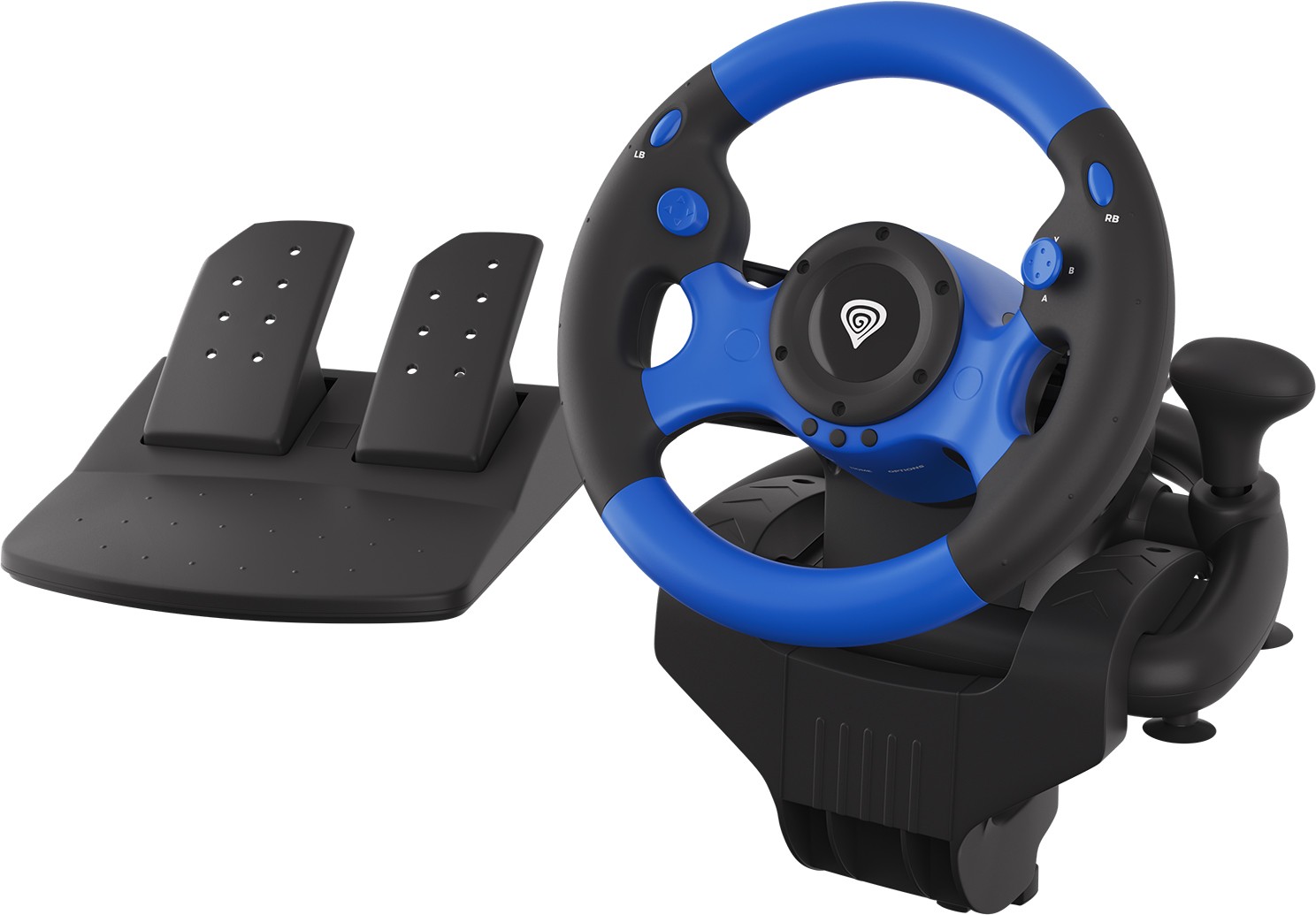 Τιμόνι με πετάλια Genesis - Seaborg 350, μαύρο/μπλε, PC/Console