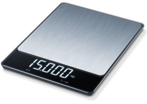 Ζυγαριά κουζίνας Beurer - KS 34 XL, 15 kg,γκρι/μαύρο