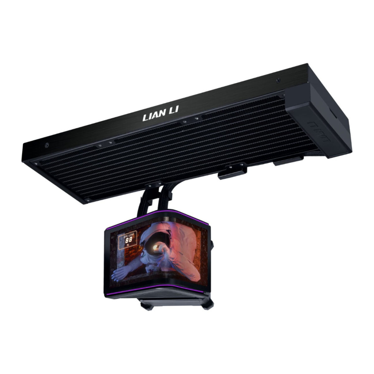 Lian Li HydroShift II OLED Curved 360mm Fanless - AIO Water Cooling - 6.67" 2Κ Display - Black - Image 3