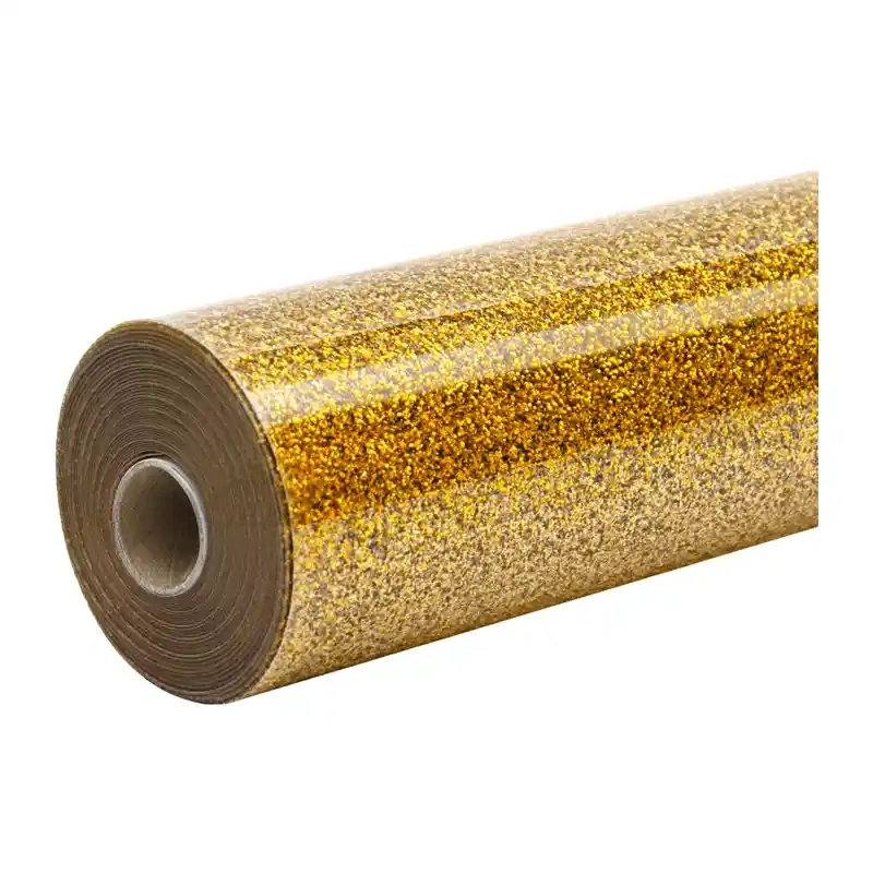 Heat transfer vinyl HTVRONT Glitter 30.5cm x 90cm (gold)