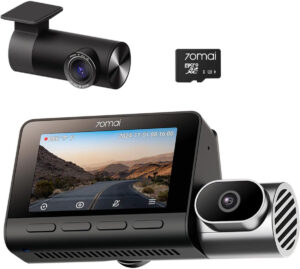 70mai Dash Cam 4K T800 & 4k Rear Cam. & 256GB SD 3-Channel w/ Dual 4K, IMX678, HDR Night Vision, AI
