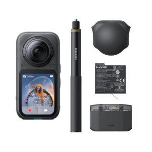 Insta360 X6 Essentials Bundle - 8K, 1" Sensors, Triple AI Chip, OLED Display, 360 Action Camera